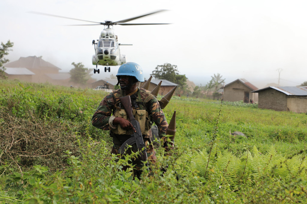 UN peacekeepers patrol Mutwanga in the eastern Democratic Republic of the Congo.